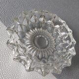 Empty ashtray molded glass pocket