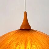 Beautiful design midcentury cocoon resin pendant, 1950s