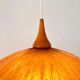 Beautiful design midcentury cocoon resin pendant, 1950s