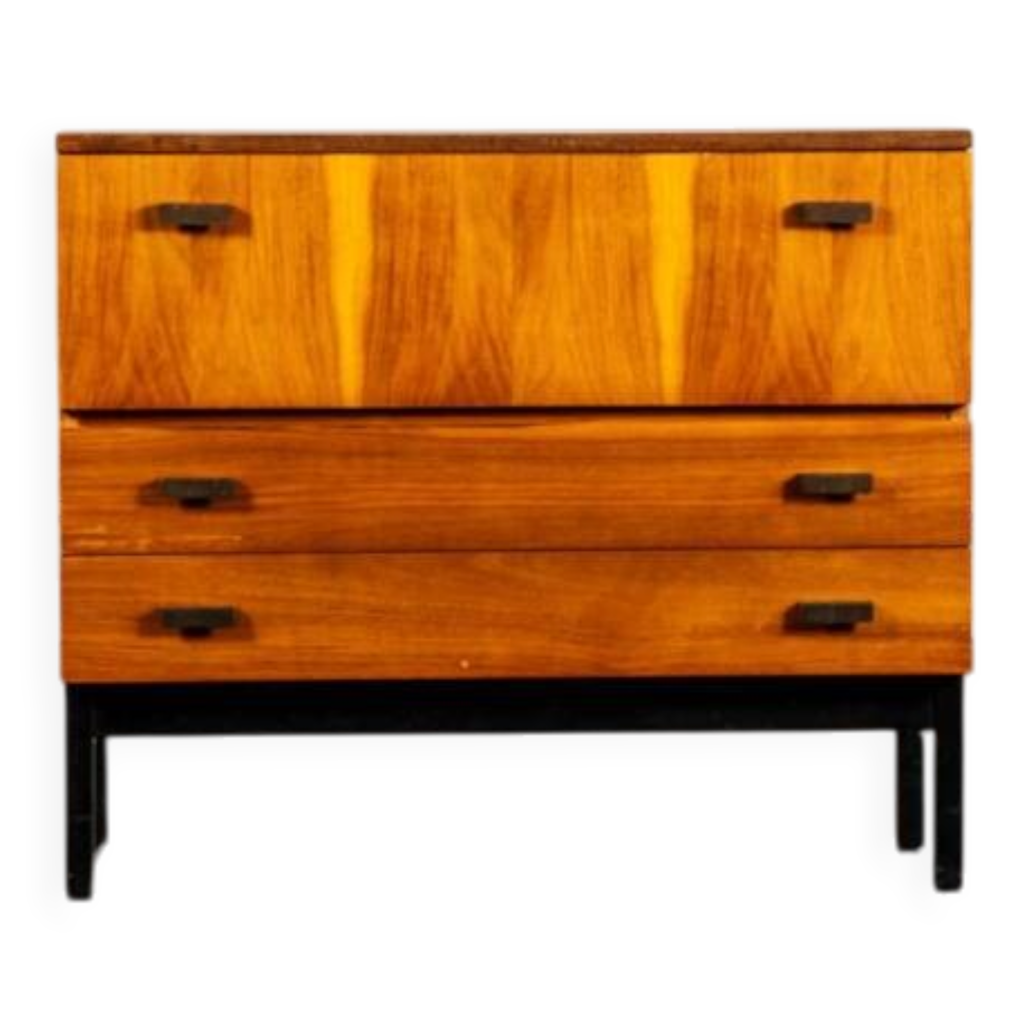 Rosewood burl chest of drawers