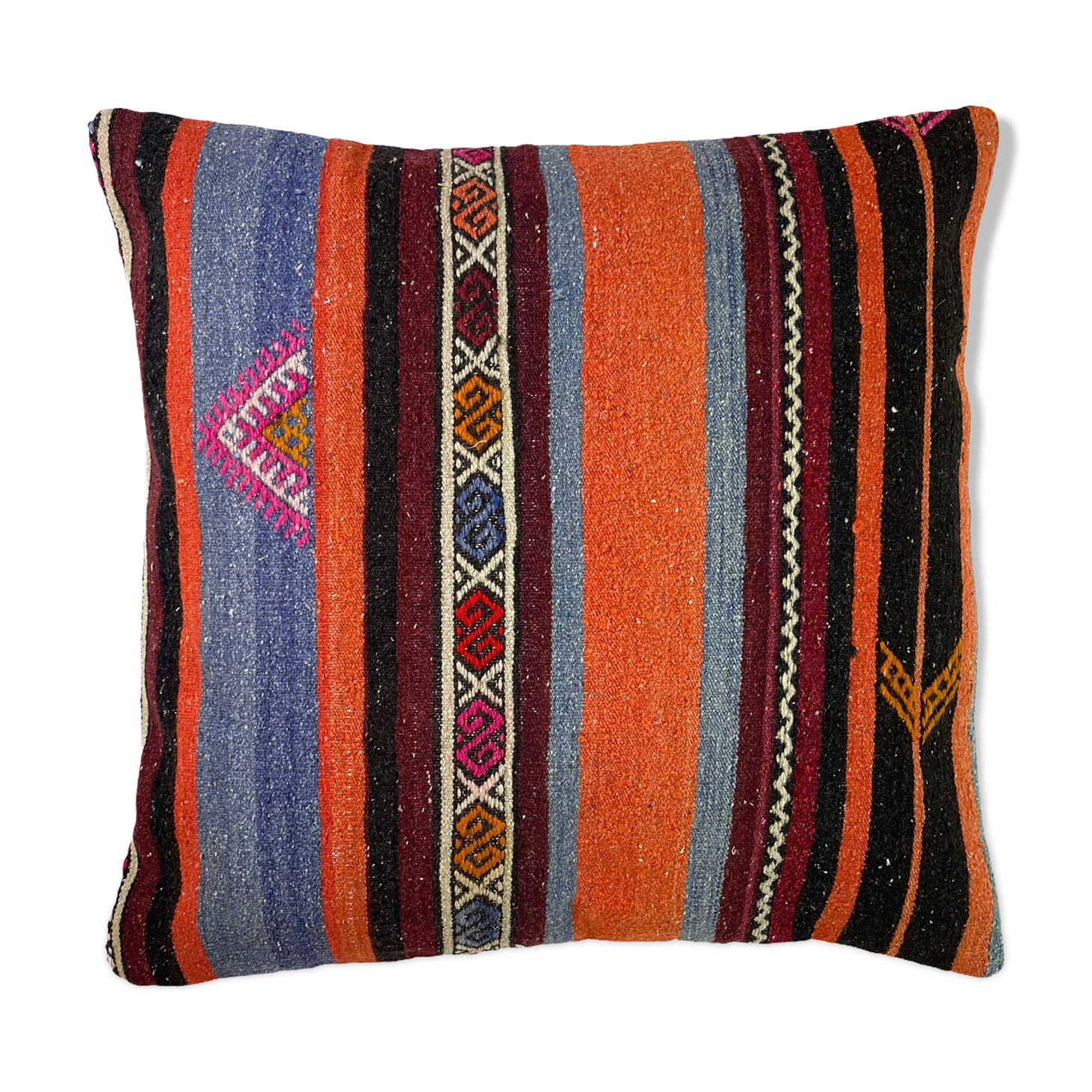 Vintage Turkish Kilim Cushion Cover , 60 x 60 cm