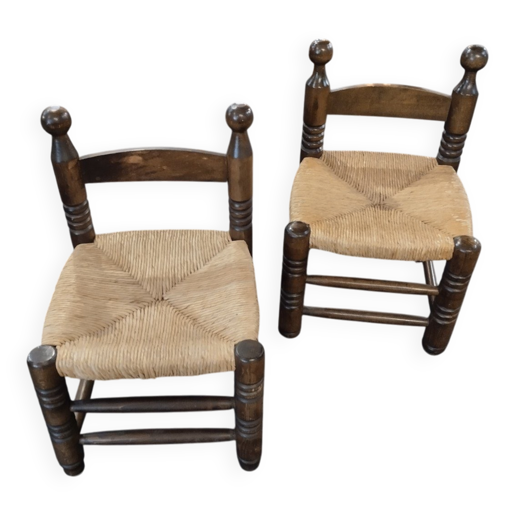 Pair of Chairs - Brutalist - Designed by Charles Dudouyt - c. 1940