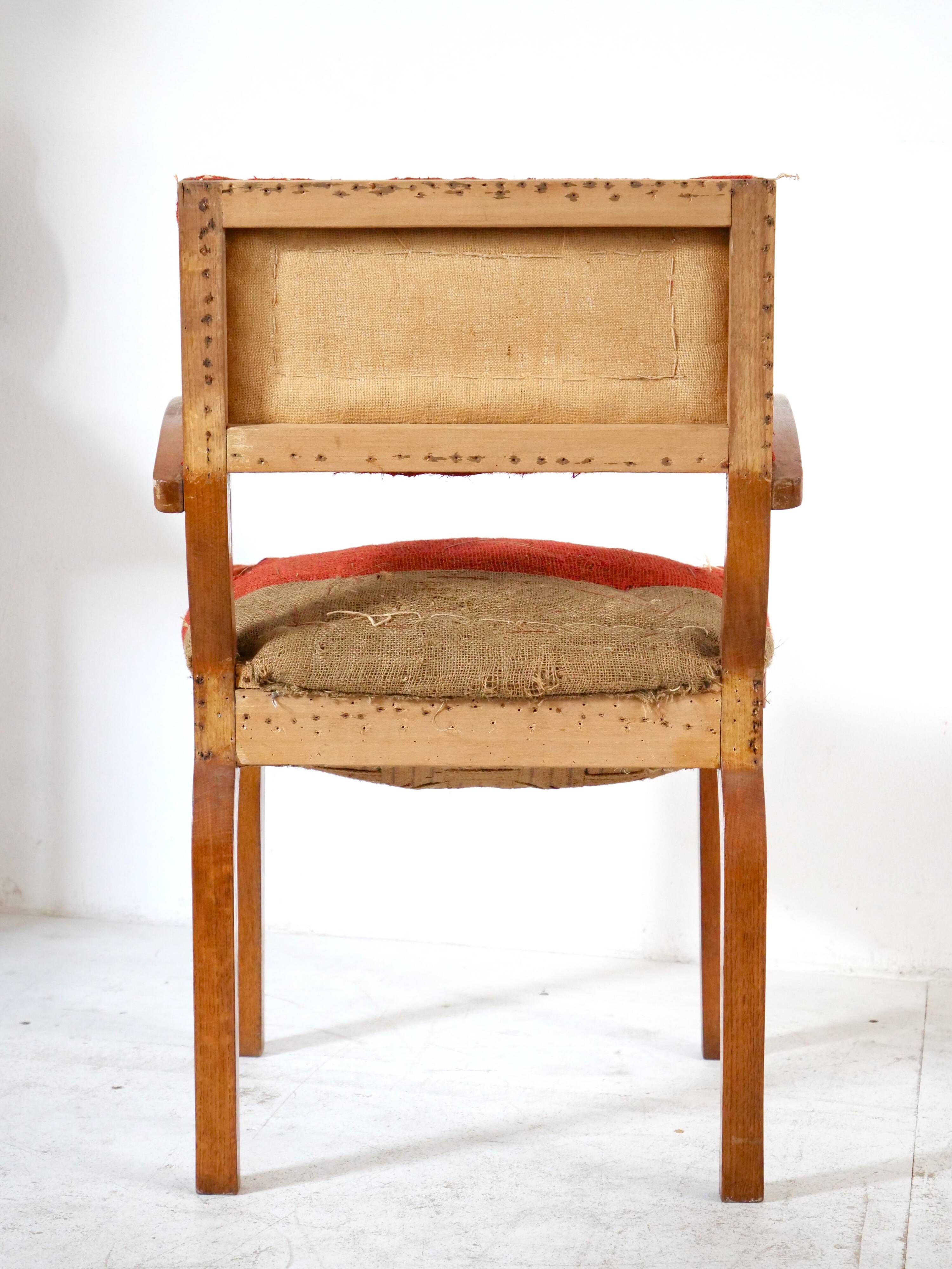 Fauteuil bridge ancien structure originale projet de tapissier