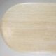 Mid-Century travertine coffee table with an oval top, 1970s.