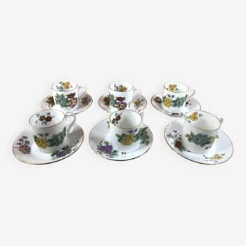 Set of 6 Limoges Haviland Cathay coffee cups