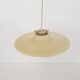 Mid-century modern yellow glass pendant light 1960's