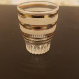Set of 6 gilded glasses and granitas