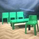 Set of 4 chairs 1 coffee table