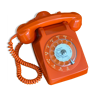 Téléphone à cadran vintage orange