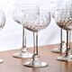 Verres à vin anciens Villeroy & Boch 'Treveris' en cristal soufflé bouche
