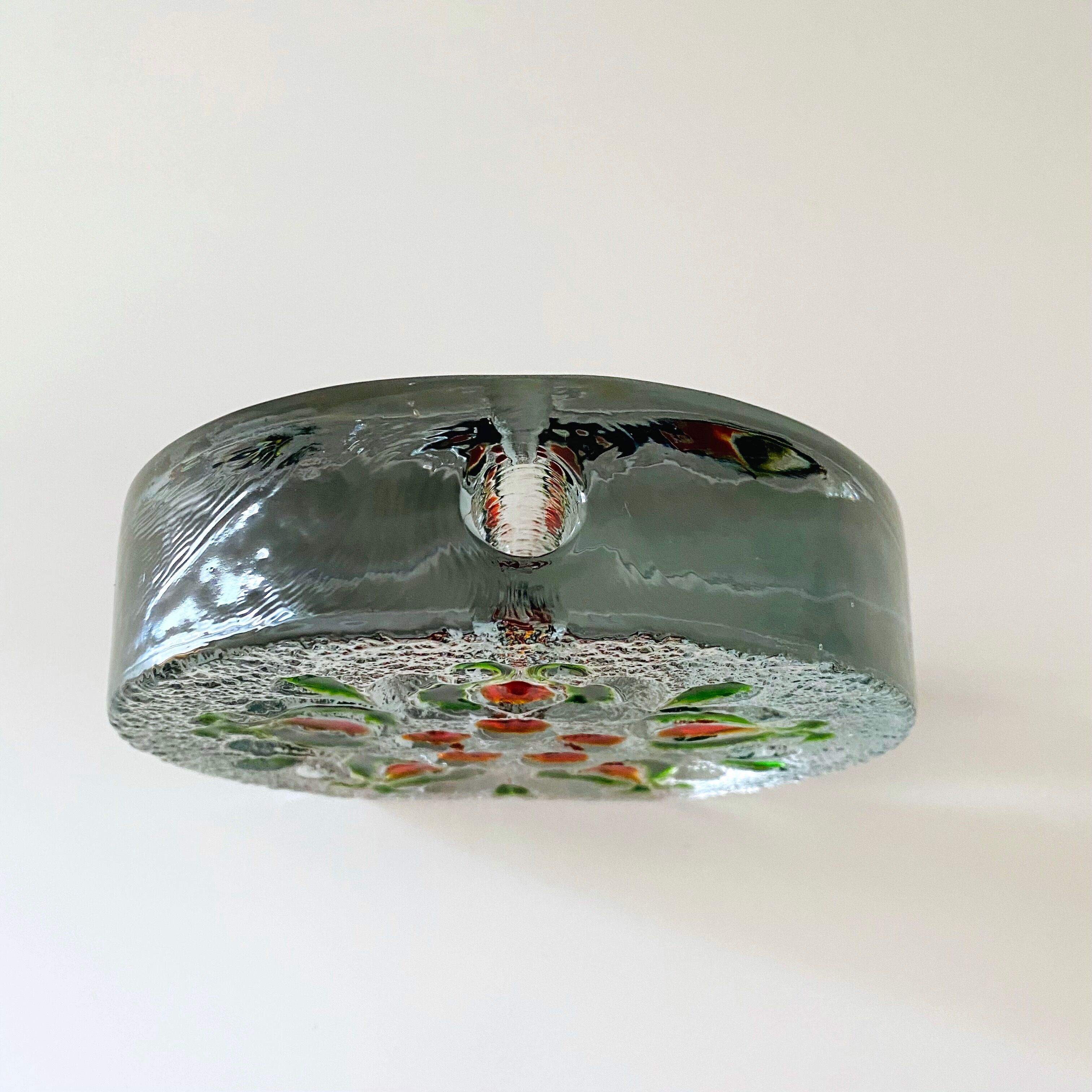 Mid Century Walther Glass Solifleur Vase, Op Art 60's