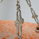 Art Deco pendant lamp in silver bronze, France, circa 1925