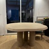 Waxed concrete dining table