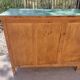 Mado wooden buffet, green and black tray, vintage.