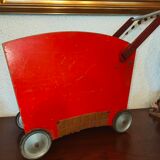 Old wooden pram for dolls