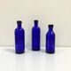 Cobalt Blue Glass Bottle/Vase Trio