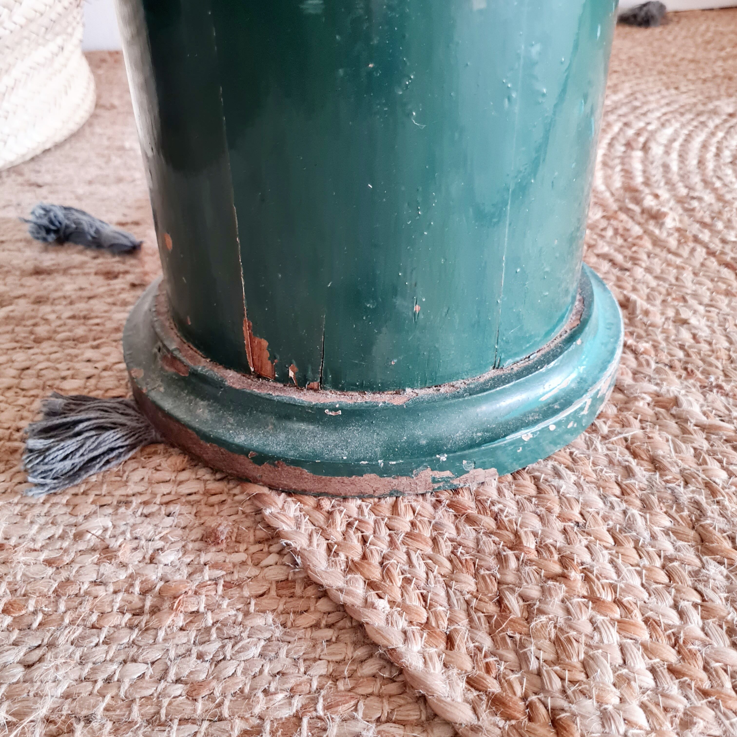 Green antique craft furniture counter
