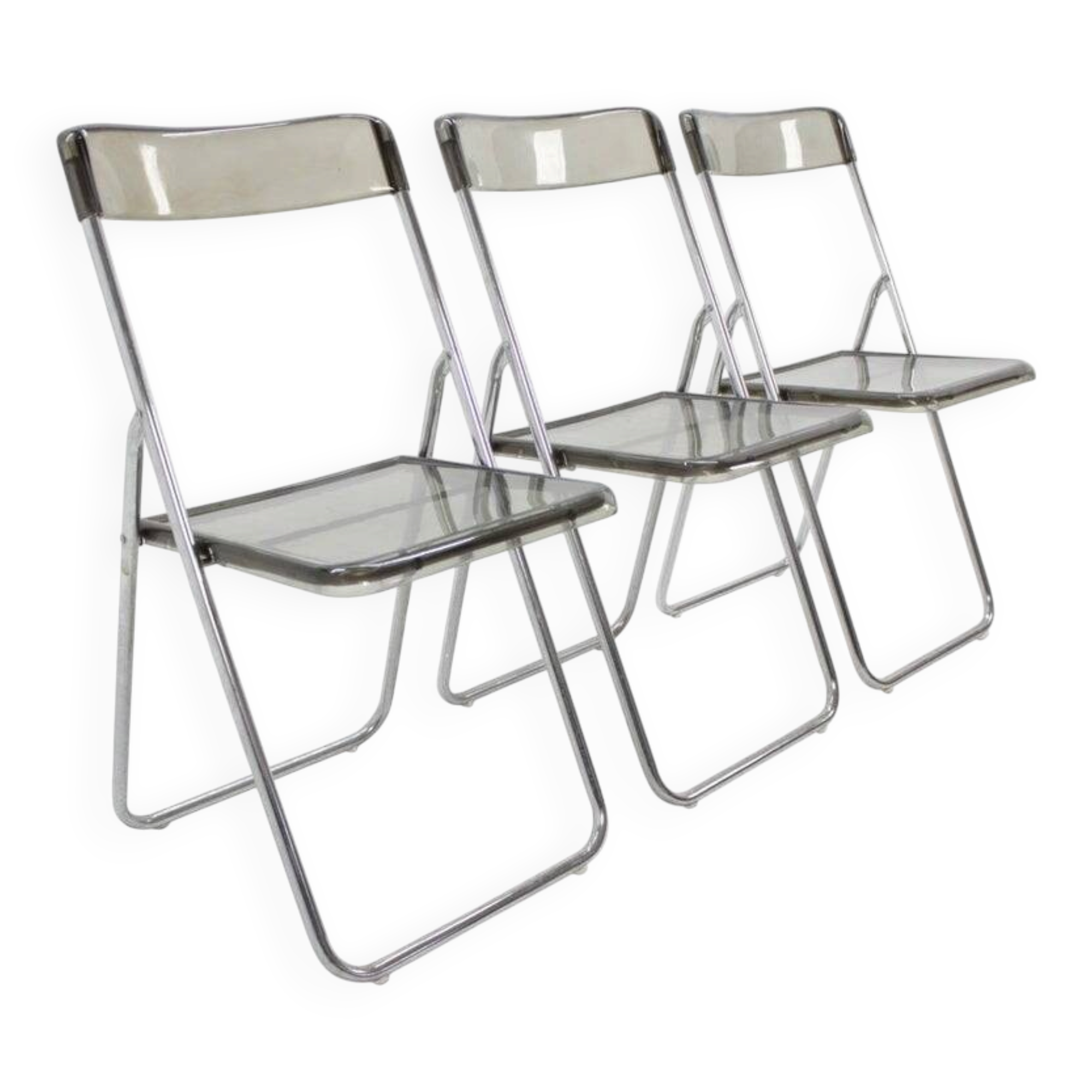 Set of three folding mid-century chairs from Sweden, 1970s