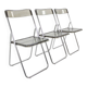 Set of three folding mid-century chairs from Sweden, 1970s