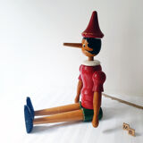Large articulated wooden Pinocchio