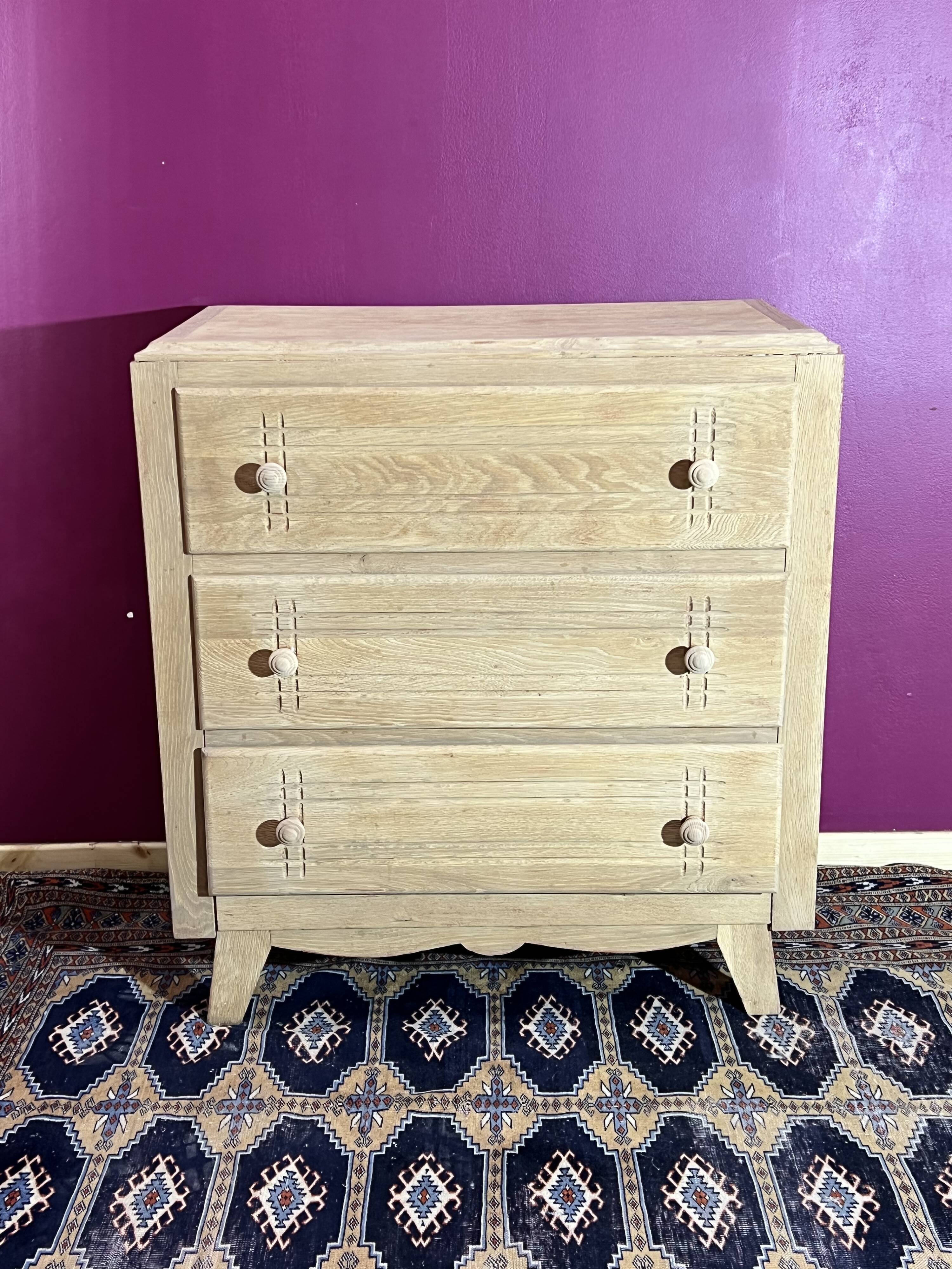 Chest of drawers 3 drawers art deco in wood