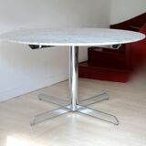 Marble and steel table France, circa 1970