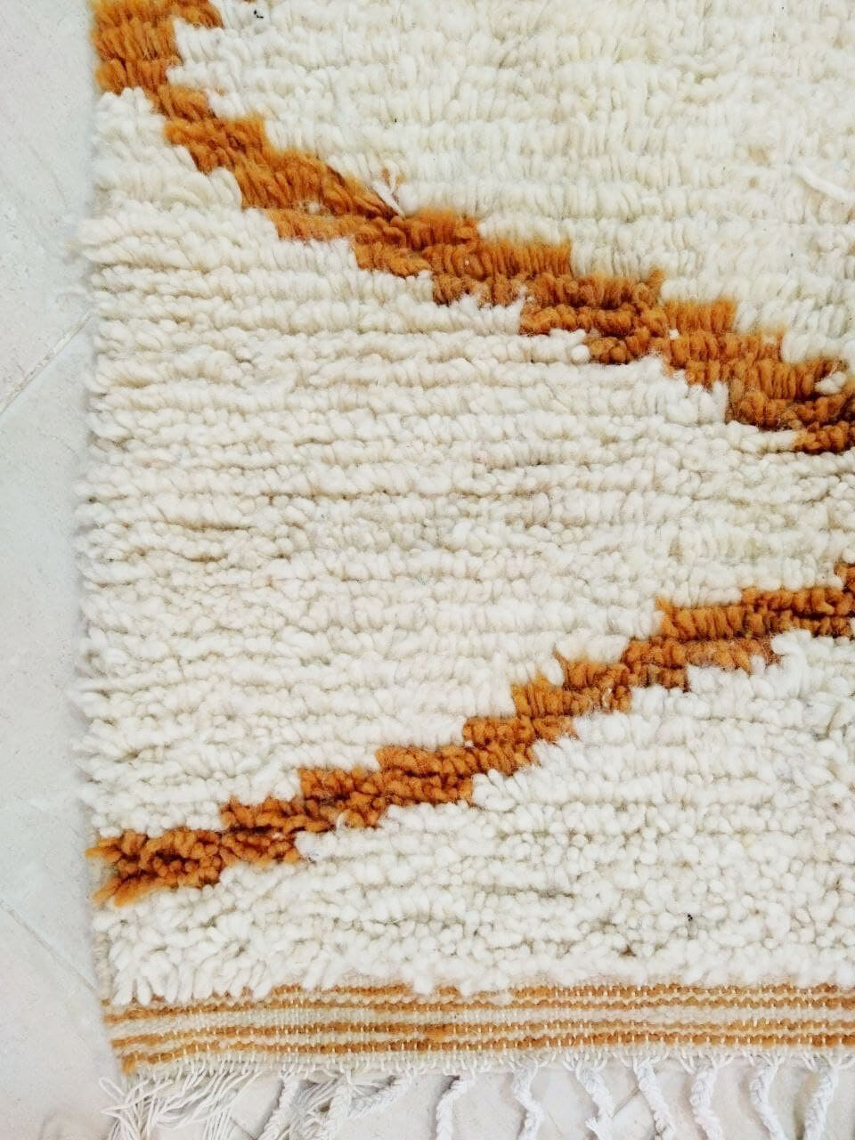 Berber carpet beni ourain camel 294 x 200 cm