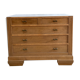 Commode bois brut et lin