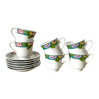 80s flowery coffee cups