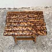 Small folding stool in exotic wood
