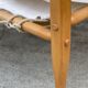 Vintage safari chair 1960s Denmark with canvas minimalist design