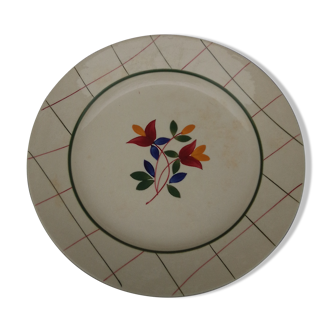 Round dish in Gien earthen earthen model Tamaris diam 28.5 cm