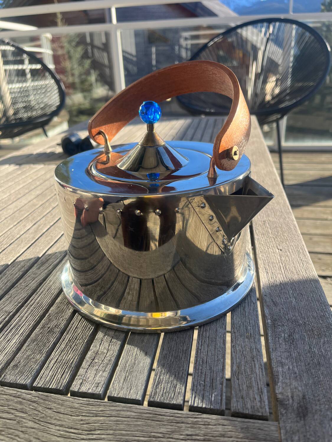 Teapot kettle brass by C. Jorgensen for Bodum.