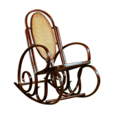 Rocking-chair en bois courbé années 30