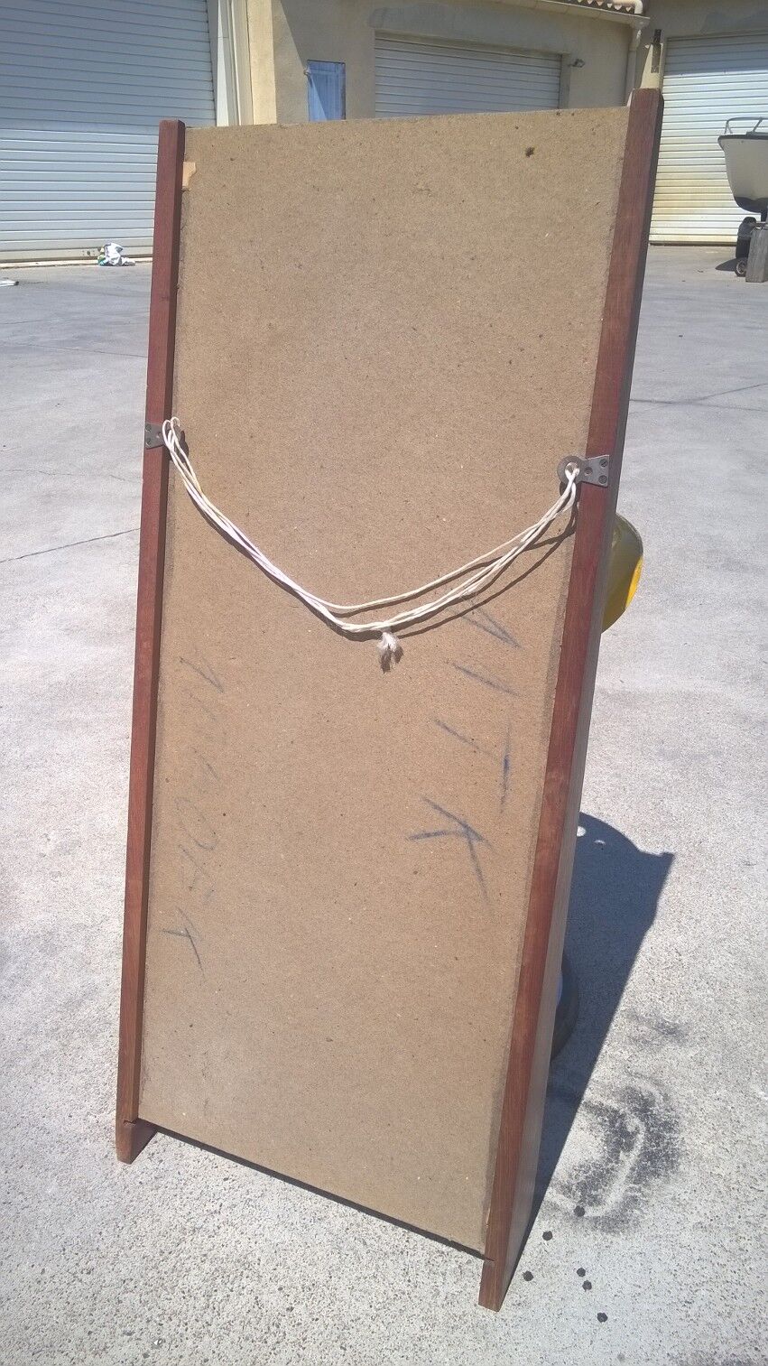 Danish teak with tablet mirror 42x100cm