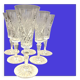 6 cut crystal flutes