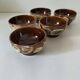 Set of 5 vintage enameled bowls – Chic terracotta ambiance