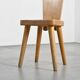 Chaise en Pin massif par Christian Durupt, Meribel 1960