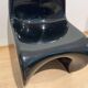 Chaise Panton noire par Verner Panton, Allemagne, 1971