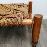Wooden bench and rope 50s