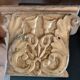 Paire d'anciennes frises en bois sculpté et doré