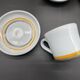 Vintage 1960s coffee service in ceramic, modernist design.