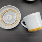 Vintage 1960s coffee service in ceramic, modernist design.