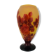 Gallé vase decorated with red roses