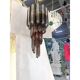 Smoked and Clear "Quadriedro" Cascade Chandelier Murano Glass