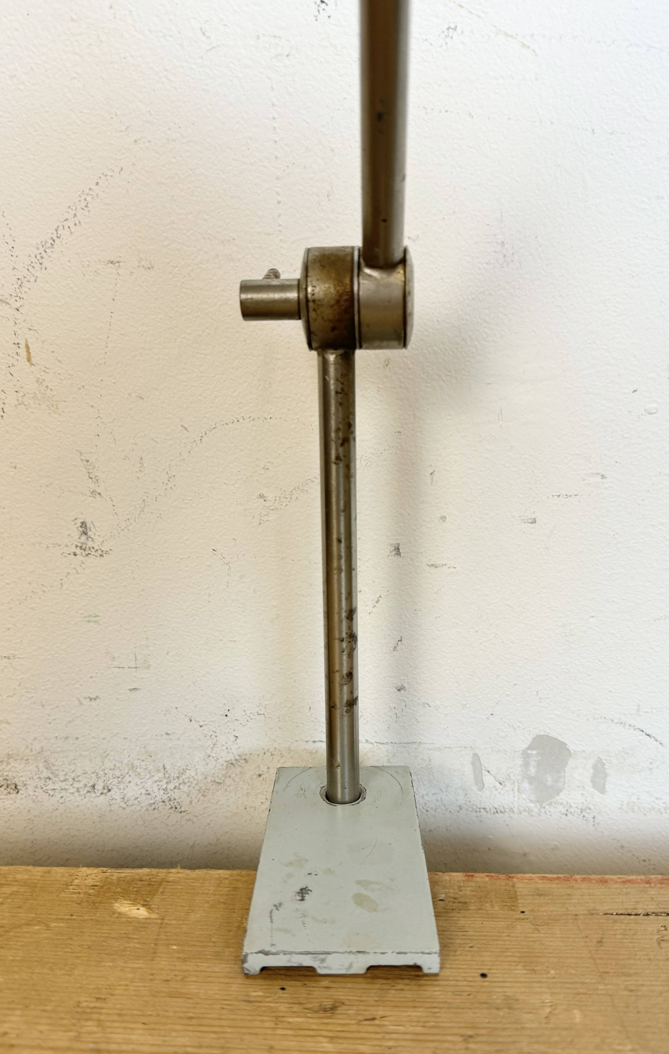 Grey Industrial Factory Office Desk Lamp from Elektrosvit, 1970s
