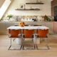 Angelo Travertine rectangle dining table