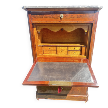 Mahogany drop-leaf secretary, Louis Philippe