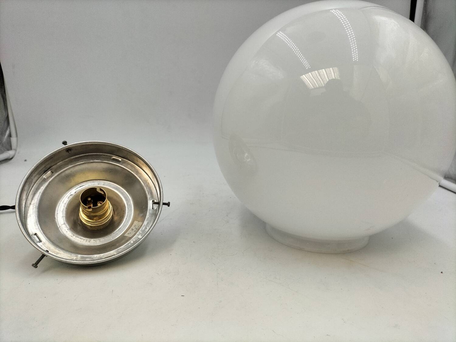 Opaline ball pendant light