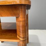 Table basse Art déco à deux niveaux en chêne massif, années 1930